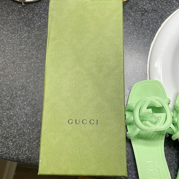 Palma GG Rubber Flat Slide Sandals LIKE NEW - Picture 7 of 7